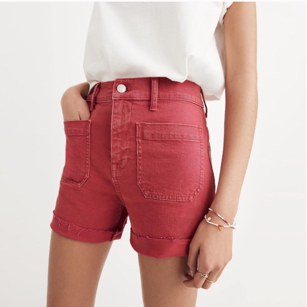 Madewell•High Rise Garment Dyed Denim Shorts